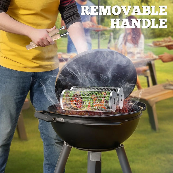 GrillTumblr™ Rotating Grill Cage